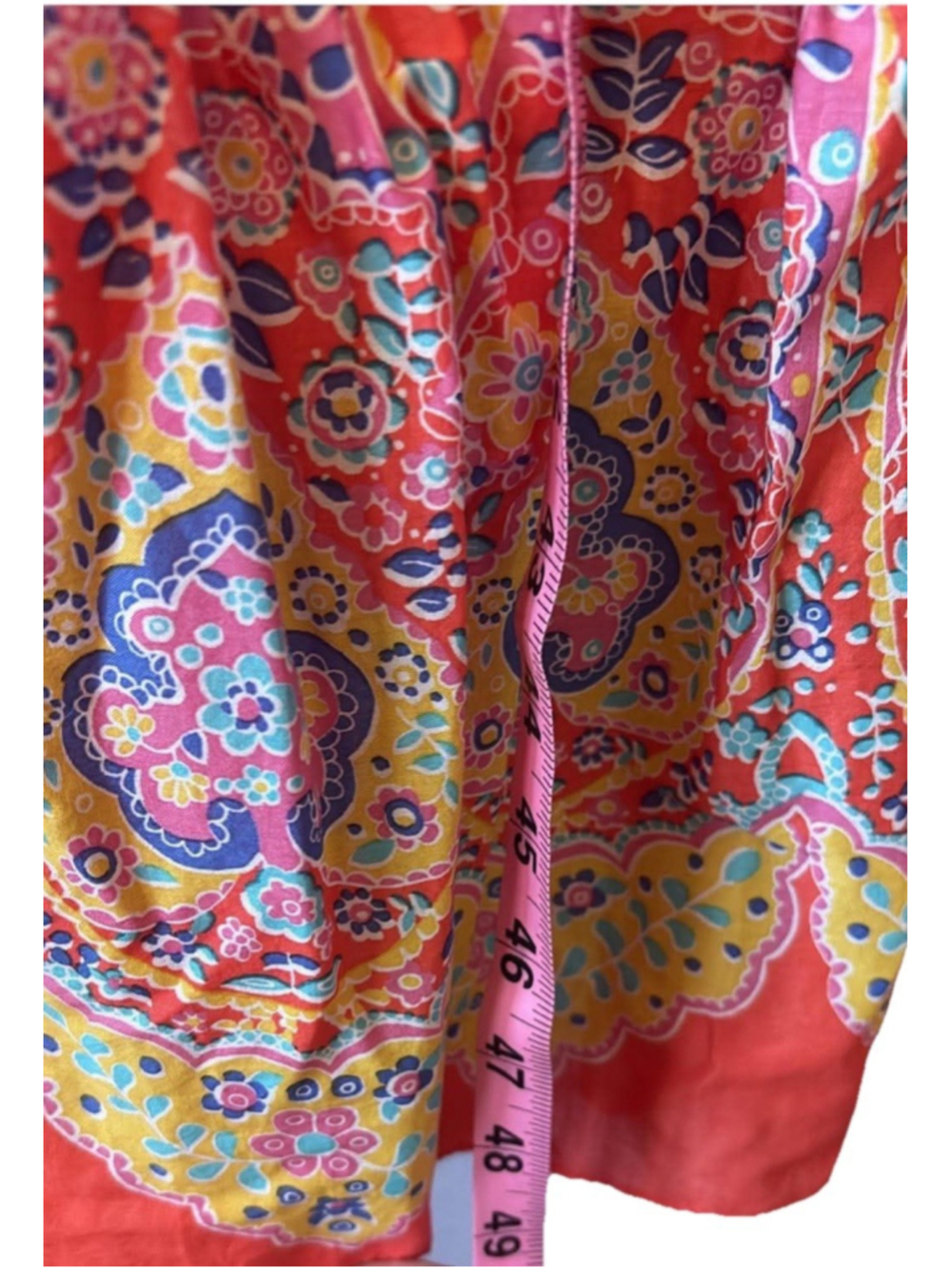 Talbots Dress 10 Tiered Flowy Maxi Medallion Peasant Boho Beach Resort Travel - Picture 2 of 12